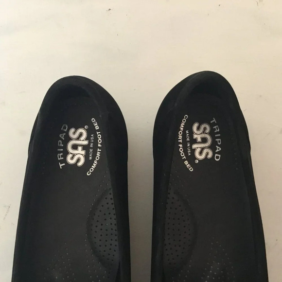 SAS Metro Black Suede Loafers  Women’s Slip-on Shoes with Silver Bit Size 8 N - Picture 8 of 10